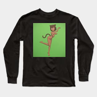 Nude Catgirl Long Sleeve T-Shirt